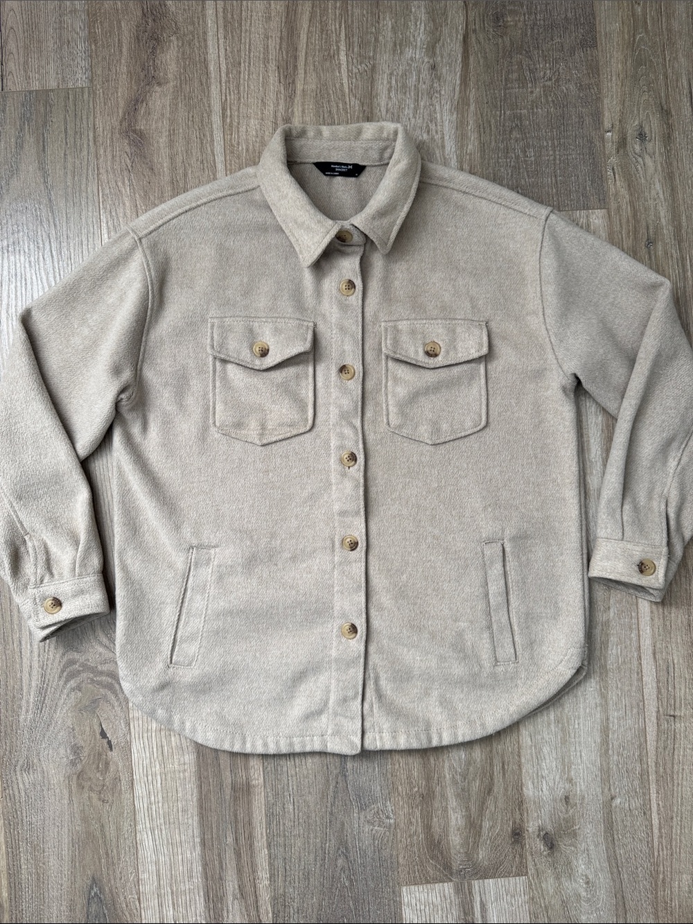 Member’s Mark Women’s Sand Beige Utility Shacket Jacket Size M